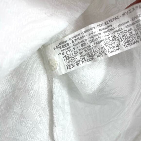 Zara White Ruffle Peplum Balloon Sleeve Blouse Size XS - Picture 7 of 8